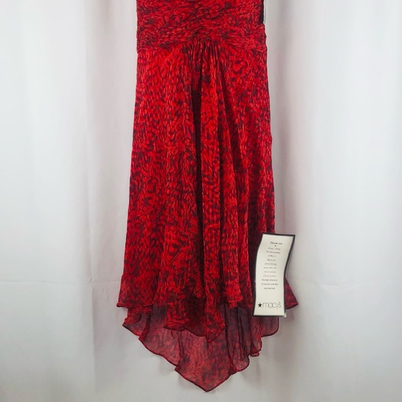 London Times Silk ruched bodice longer in back sleeveless midi dress NWT 8 - Picture 15 of 16